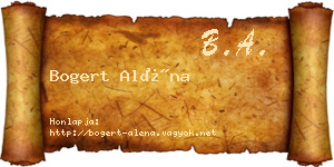 Bogert Aléna névjegykártya